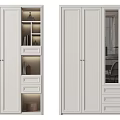 Modern Wardrobe Design With Lighting Open Shelves Drawers And Glass Doors