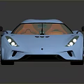 Blue Modern Stylish Supercar With Sleek Aerodynamic Design And Shiny Exterior