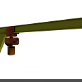 Green Industrial Equipment with Long Arm Bracket and Brown Connecting Components