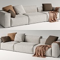 Modern Multiplayer Sofa Minimal Sofa 3d model