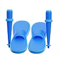 Blue Sports Equipment Set With Training Slippers And Cones For Fitness