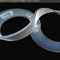 Industrial Equipment Blue Flexible Illuminated Strip With Ring Shape And Icon Markers