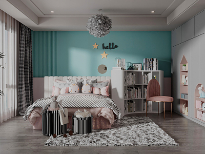 Modern Children's Room 3d model