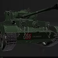 Detailed Green Military Tank Featuring Armored Turret Cannon Tracks And Exterior