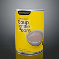 Life of Luxury Soup in Yellow Can with Bowl of Soup