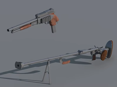 Modern guns. 3d model