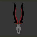 Professional Stainless Steel Pliers with Black Red Ergonomic Handles Tool