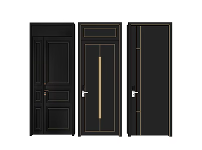 Modern security door combination 3d model