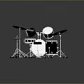 Professional Drum Set Equipment with Drums Cymbals Drumsticks and Stands