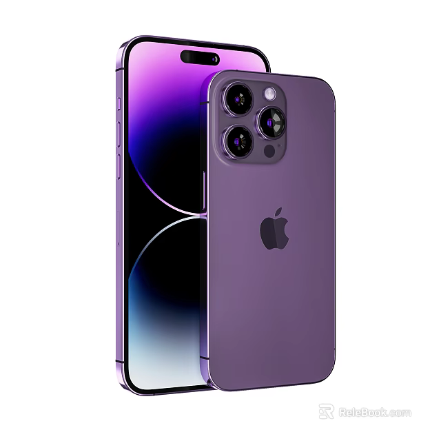 Apple iPhone Purple Smartphone With Triple Camera Setup Sleek Design And Gradient Finish 3d model 