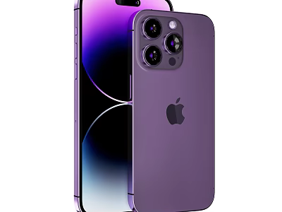 Apple iPhone Purple Smartphone With Triple Camera Setup Sleek Design And Gradient Finish 3d model