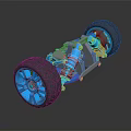 Car Auto Parts Suspension System With Wheel Hub Tires And Metal Springs