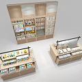 Modern Wooden Display Shelves With Multi Tiered Design For Retail Product Organization