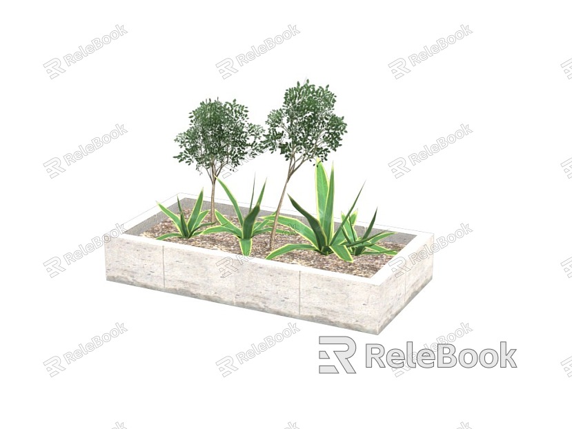 Flower bed bonsai bonsai garden model