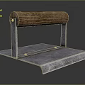 Metal Hand Press Tool With Wooden Grip And Steel Base For Material Flattening Tasks