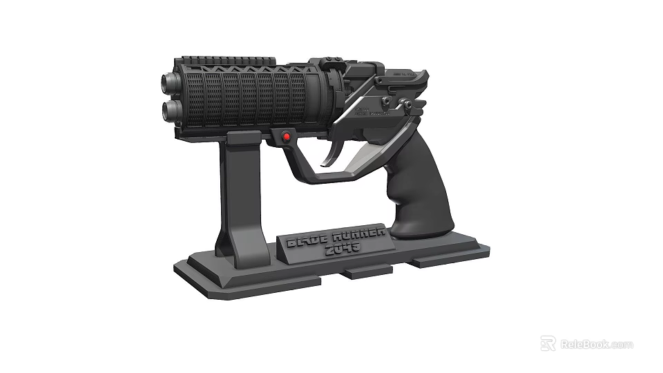 Detailed Toy Gun Display Stand With Sturdy Base And Modern Design 3d model 