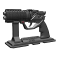 Detailed Toy Gun Display Stand With Sturdy Base And Modern Design
