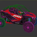 All Terrain Polaris RZR Red Off Road Vehicle Design Performance Features