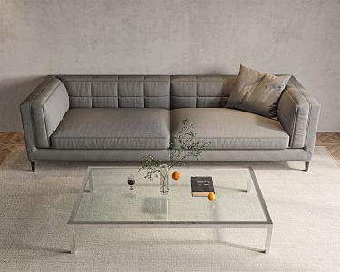 Modern Minotti double sofa 3d model