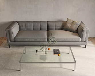 Modern Minotti double sofa 3d model