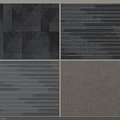 Square Carpets Featuring Geometric Patterns Striped Textures And Woven Designs In Neutral Tones 3d model
