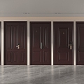 American Style Door Entry Door Bedroom Door 3d model