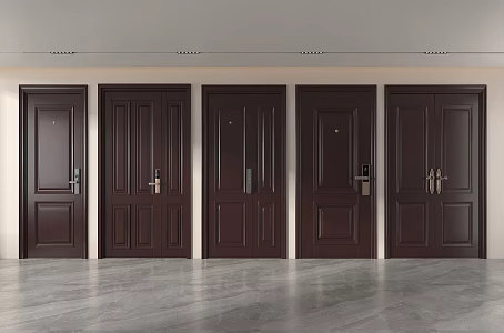 American Style Door Entry Door Bedroom Door 3d model