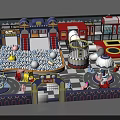 Indoor Playground With Slide Ball Pit Carousel Trampoline And Colorful Design