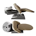 Modern Leather Massage Chair With Ergonomic Design And Adjustable Features 3d model