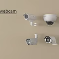 Webcam Surveillance Security Cameras With Wall Mounted Different Types And Clear Monitoring System
