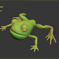 Adorable Green Frog Character With Biological Features And Detailed Design Illustration