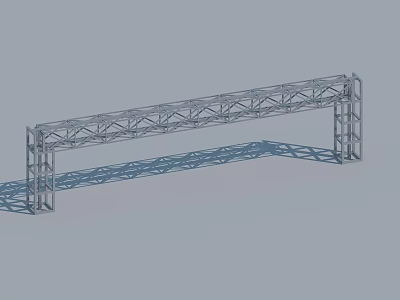 Metal Truss Structural Building Component With Steel Frame And Support Design 3d model