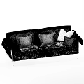 Modern double sofa multiplayer sofa 3d model