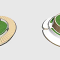 Modern tree pool tree pool stool 3d model