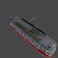 Vintage Red Tram With Manns Scotch Whisky Sign and Number 1432 Exterior