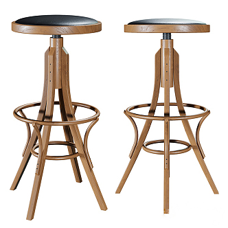 Nordic Bar Stool 3d model