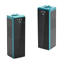 Household Appliances Vertical Design Black And Blue With Display Panel And Control Buttons
