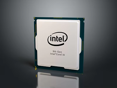 Intel 9th Gen Intel Core i9 Processor High Quality Product Close Up 3d model
