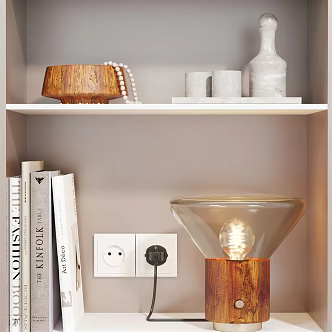 Modern Table Lamp Book Secretary Decoration Plug 3d model