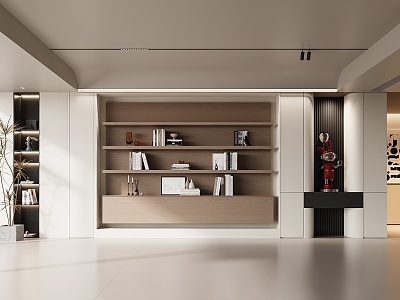 Modern bookcase 3d model