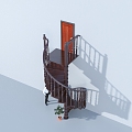 revolving staircase 3d model