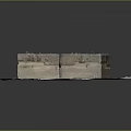 Two Square Textured Stone Storage Boxes On White Paper Surface