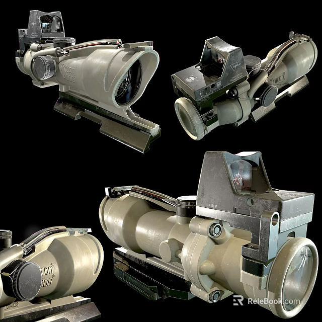 Digital Tactical Scopes With Multiple Models And High Precision Optics Design 3d model