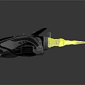 Futuristic Cosmic Spaceship With Sleek Aerospace Design And Illuminated Propulsion Elements