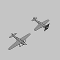 Vintage Airplane Showcasing Gray Green Fuselage Red Nose Shark Mouth Paint Star Emblem On Wings