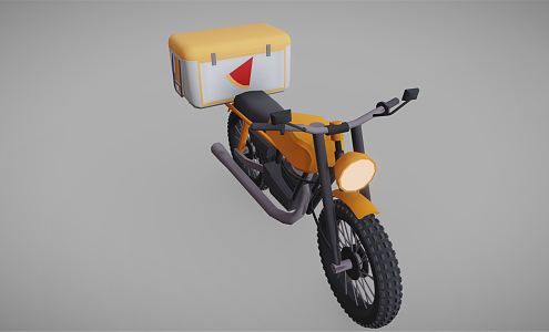 Modern Motorcycle Cartoon Motorcycle 3d model