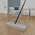 White Flat Mop with Microfiber Pad for Effective Hardwood Floor Home Cleaning
