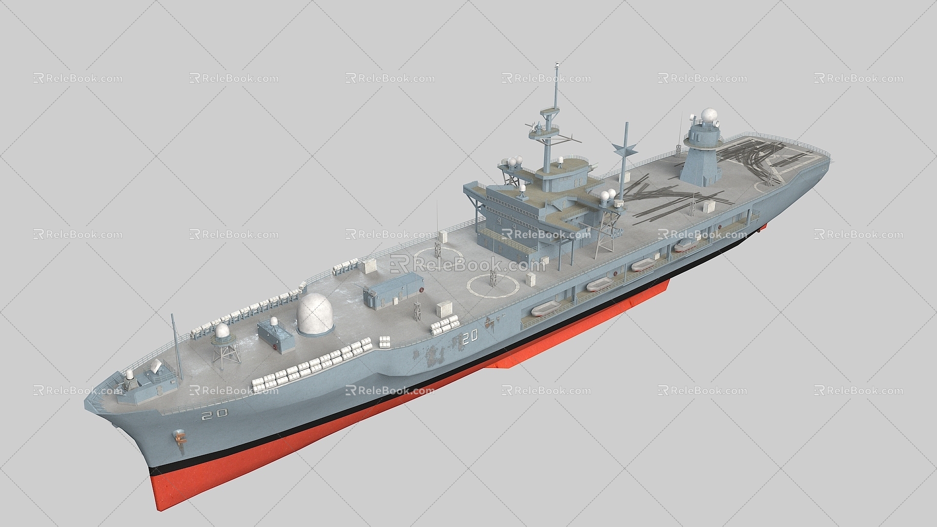 Imagined Enemy PBR US Navy Blue Ridge Class Amphibious Landing Command Ship Blue Ridge USS Whitney Mountain Joint Command Ship JCS 3d model