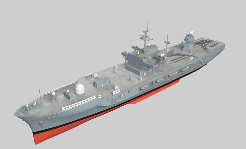 Imagined Enemy PBR US Navy Blue Ridge Class Amphibious Landing Command Ship Blue Ridge USS Whitney Mountain Joint Command Ship JCS 3d model