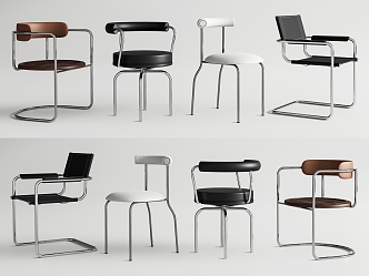 Modern Dining Chair Metal Dining Chair Single Chair Leisure Chair 3d model